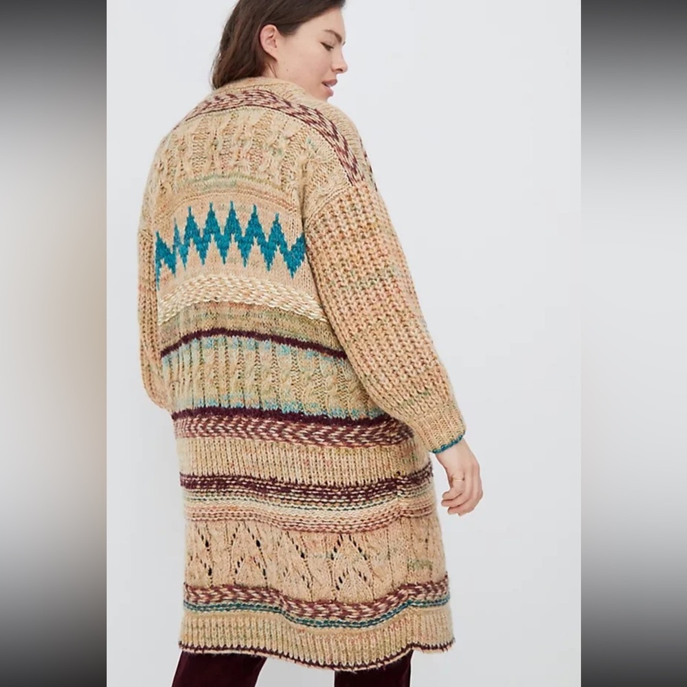 NWT Anthropologie Pilcro Lily Longline Cardi Sweater Size M/L-$198 A609-15 - Picture 2 of 2